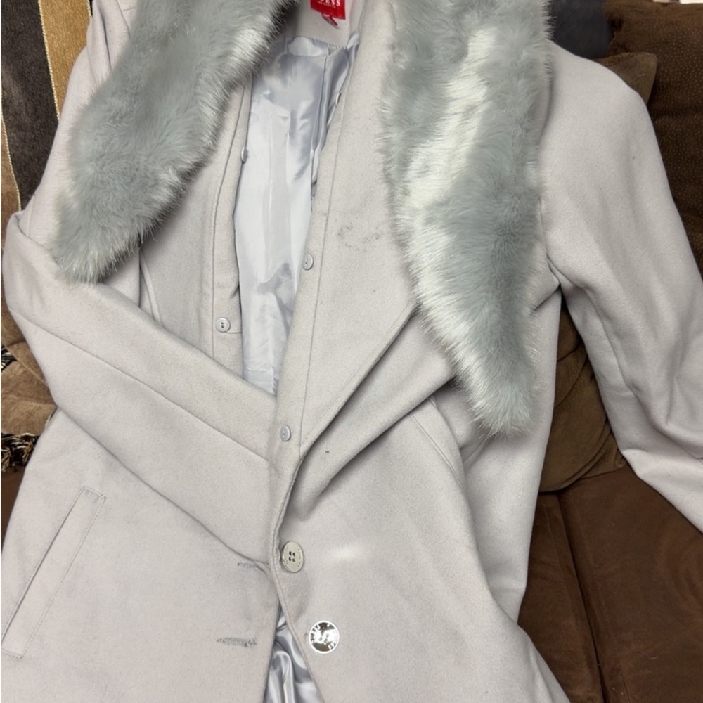 Guess Gray Coat with Red Label